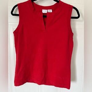 Issac Mizrahi For Target Red Silk Sleeveless blouse